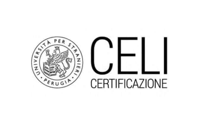Logotipo oficial del examen CELI de la Universidad para Extranjeros de Perugia, utilizado en cursos de idiomas en Puebla para certificar el conocimiento del italiano.