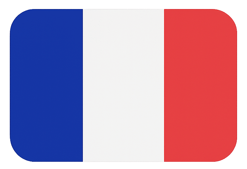 Bandera de Francia representando opciones para aprender idiomas en Puebla, especialmente cursos de francés.