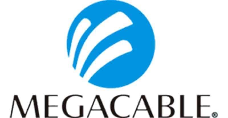 Logotipo oficial de Megacable, utilizado para representar convenios empresariales con cursos de idiomas en Puebla para sus colaboradores o clientes.